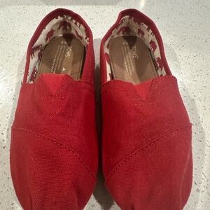 Stylish Red Toms Shoes